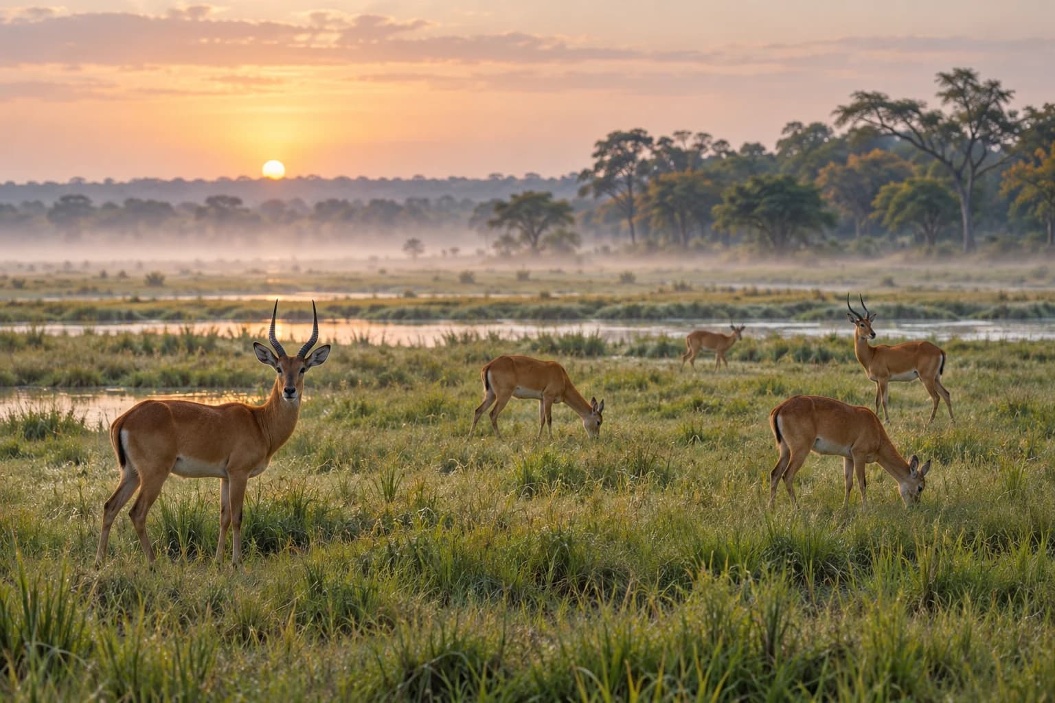 AI-generated destination illustration: zambia country